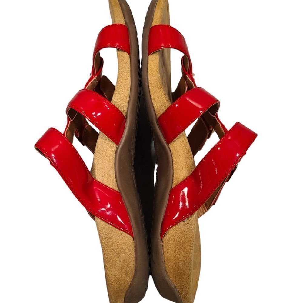 Vionic Misa Adjustable Strap Slide Red Patent Lea… - image 7